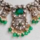 Handmade Brass Metal Jewellery Green Bridal Necklace Set
